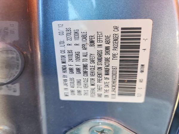2012 ACURA TSX Tech — VINS