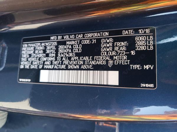 2019 VOLVO XC90 Inscription — VINS