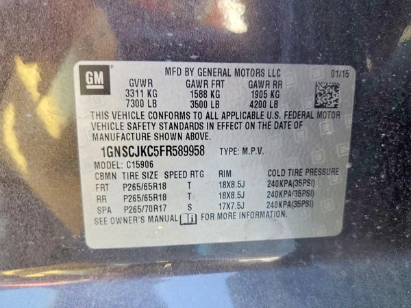 2015 CHEVROLET SUBURBAN LT