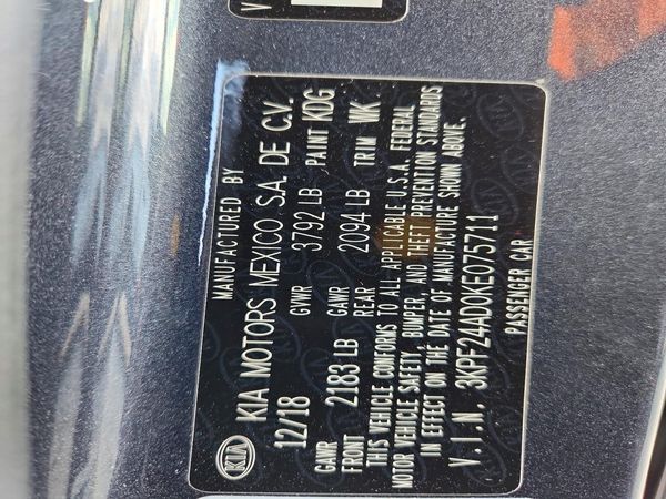 2019 KIA FORTE FE/LX/LXS