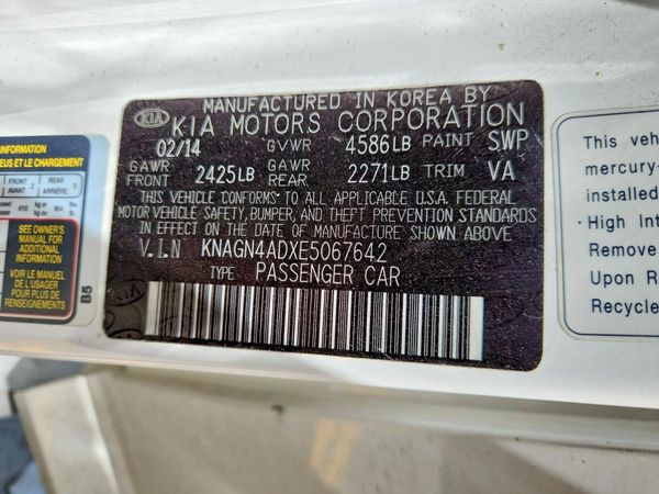 2014 KIA OPTIMA