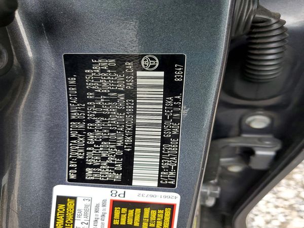 2012 TOYOTA CAMRY