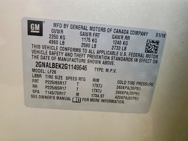 2016 CHEVROLET EQUINOX LS