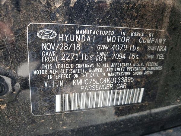 2019 HYUNDAI IONIQ SEL (HEV) — VINS