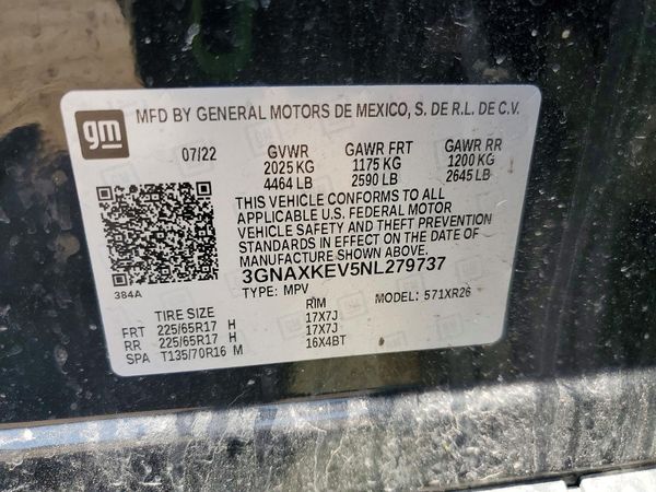 2022 CHEVROLET EQUINOX LT (1LT)