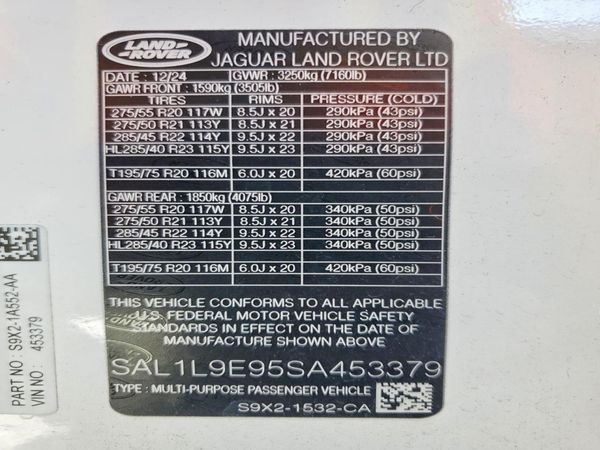 2025 LAND ROVER RANGE ROVER SPORT P530 Dynamic SE