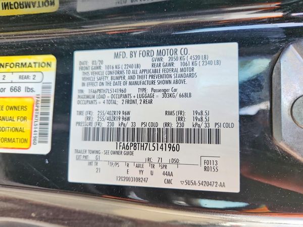 2020 FORD MUSTANG I4 Coupe