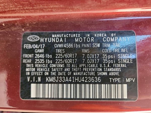 2017 HYUNDAI TUCSON