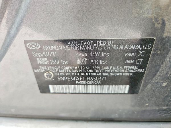 2018 HYUNDAI SONATA