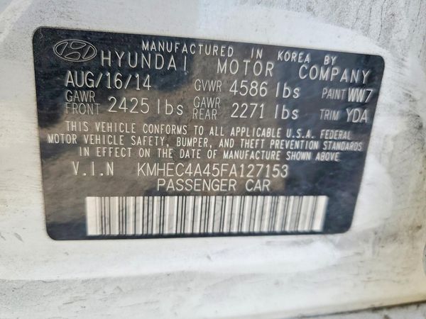 2015 HYUNDAI SONATA GLS(Middle) — VINS