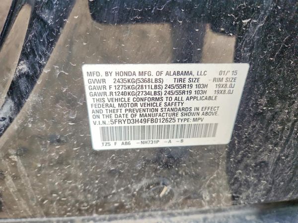 2015 ACURA MDX Tech