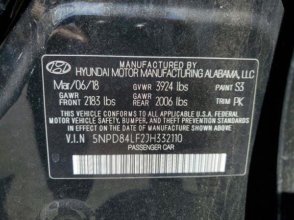 2018 HYUNDAI ELANTRA