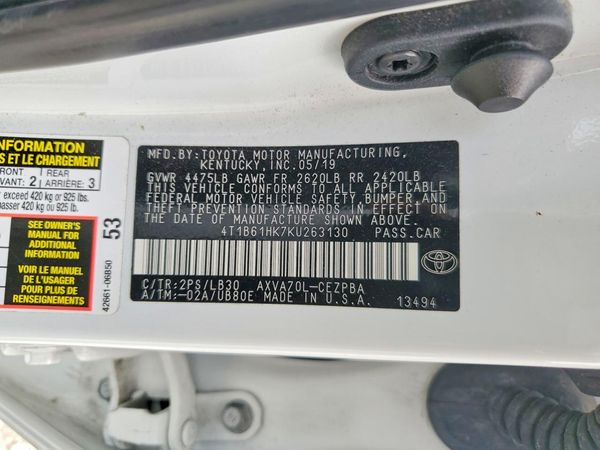 2019 TOYOTA CAMRY XSE