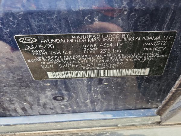 2020 HYUNDAI SONATA