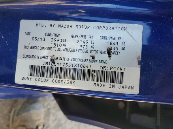 2013 MAZDA 3 Touring/GS