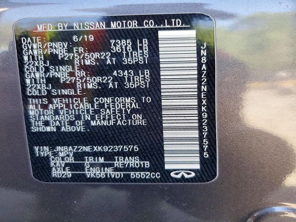 2019 INFINITI QX80
