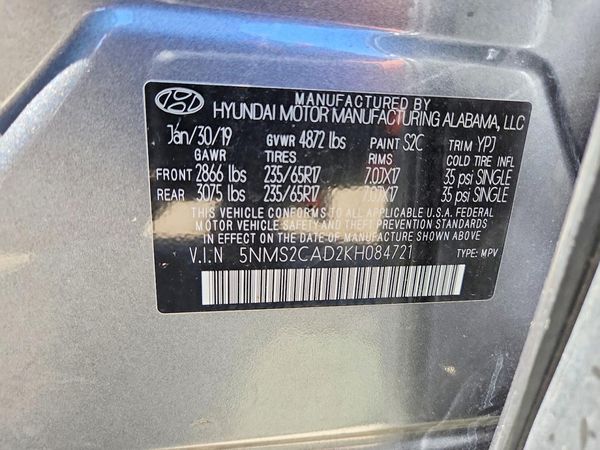 2019 HYUNDAI SANTA FE
