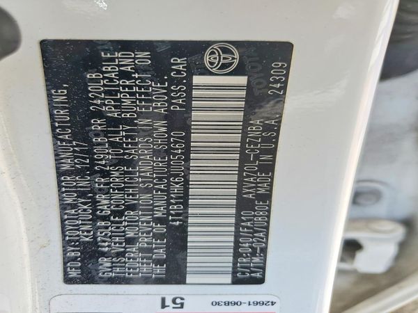 2018 TOYOTA CAMRY L/LE/SE/XLE