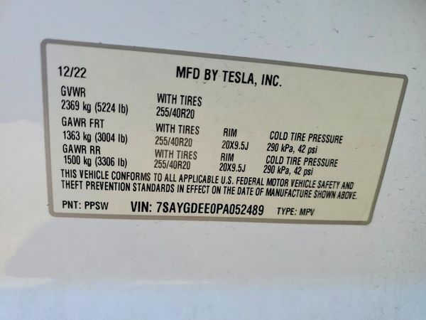 2023 TESLA MODEL Y