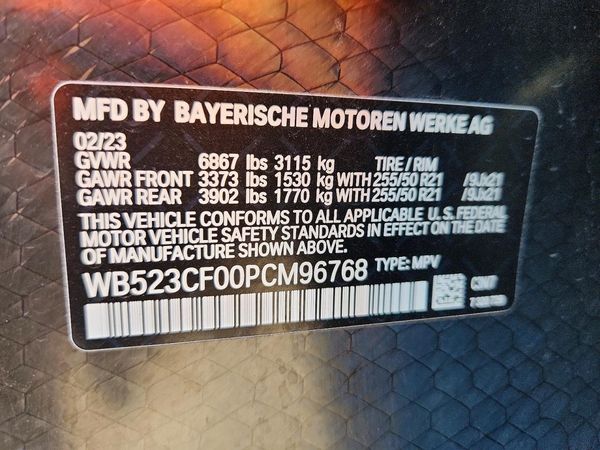 2023 BMW IX xDrive50i — VINS