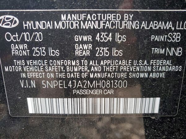 2021 HYUNDAI SONATA SEL