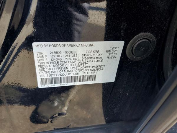 2020 ACURA MDX Base