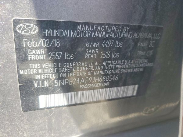 2018 HYUNDAI SONATA