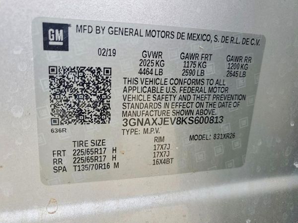 2019 CHEVROLET EQUINOX LT (2FL)