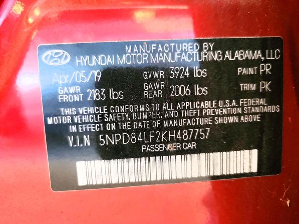 2019 HYUNDAI ELANTRA