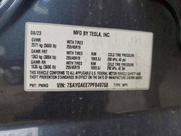 2023 TESLA MODEL Y
