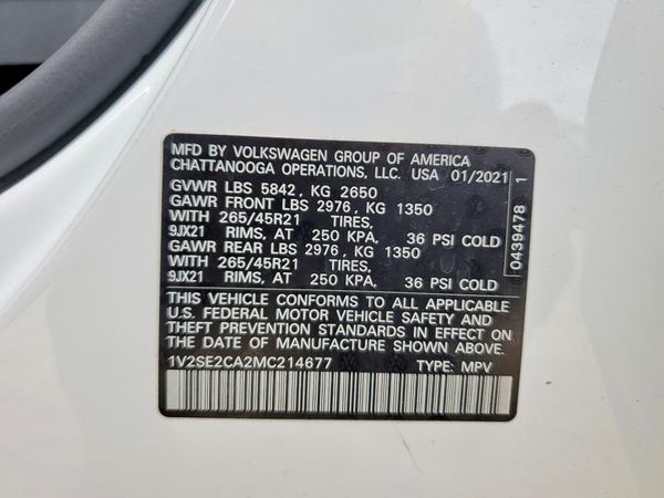 2021 VOLKSWAGEN ATLAS CROSS SPORT 4Motion SEL R-Line
