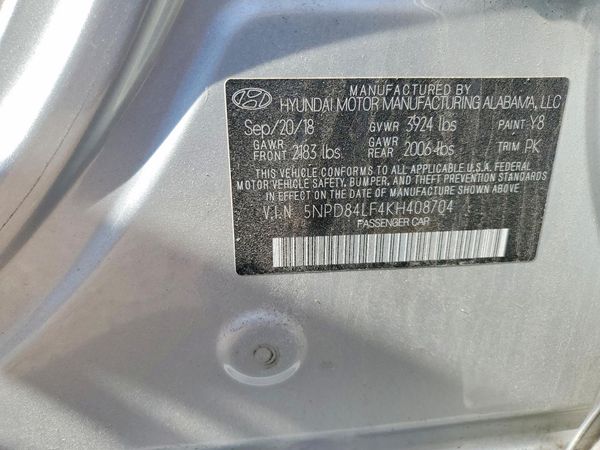 2019 HYUNDAI ELANTRA