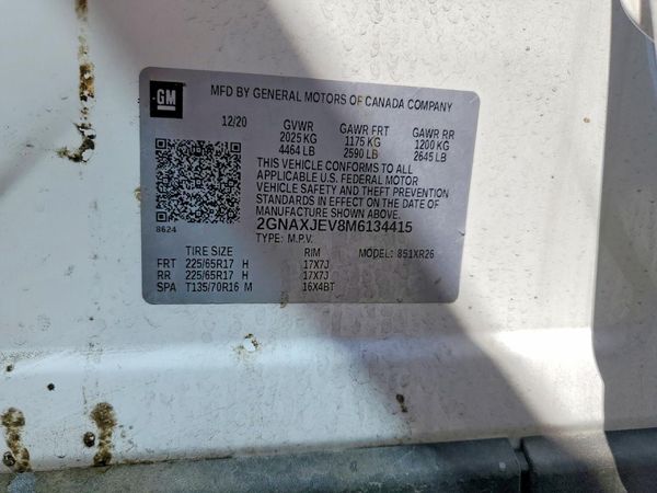 2021 CHEVROLET EQUINOX LT (2FL)