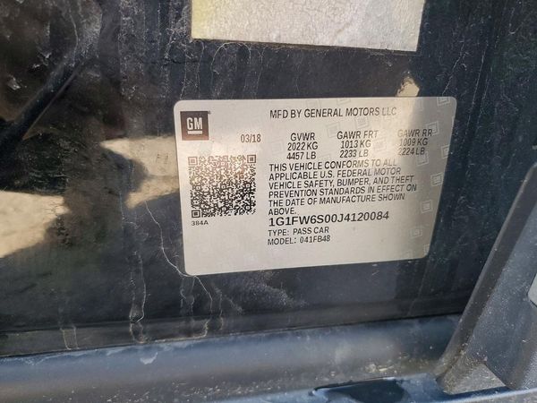 2018 CHEVROLET BOLT LT — VINS