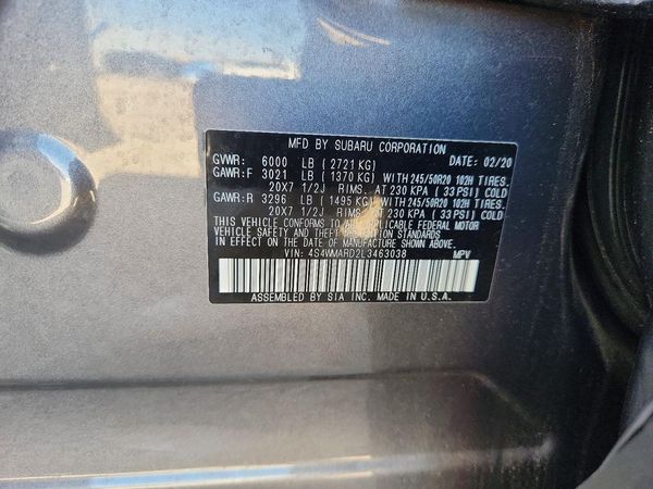 2020 SUBARU ASCENT