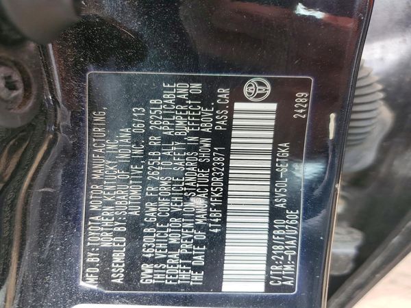 2012 TOYOTA CAMRY