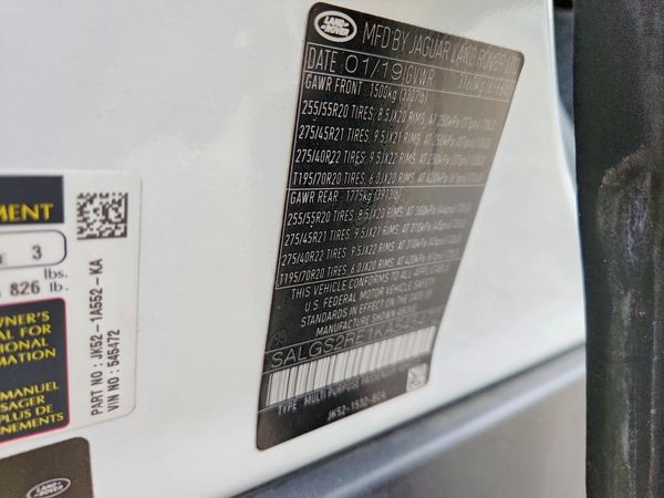2019 LAND ROVER RANGE ROVER Supercharged