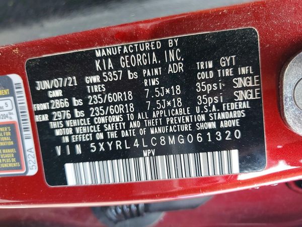 2021 KIA SORENTO S
