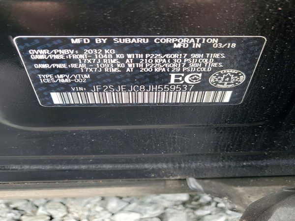 2018 SUBARU FORESTER Limited