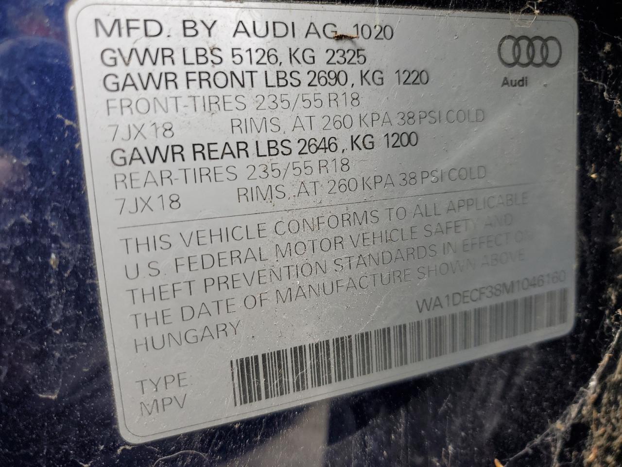2021 AUDI Q3 S Line quattro Premium