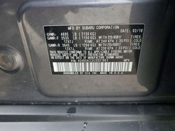 2018 SUBARU OUTBACK Premium