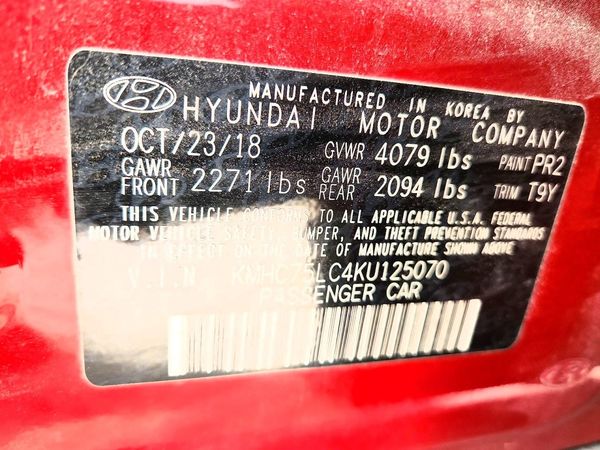 2019 HYUNDAI IONIQ SEL (HEV)