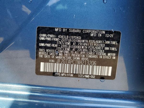 2022 SUBARU CROSSTREK
