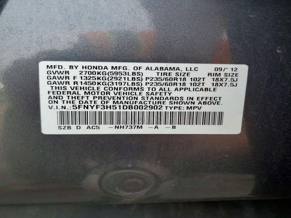 2013 HONDA PILOT EX-L