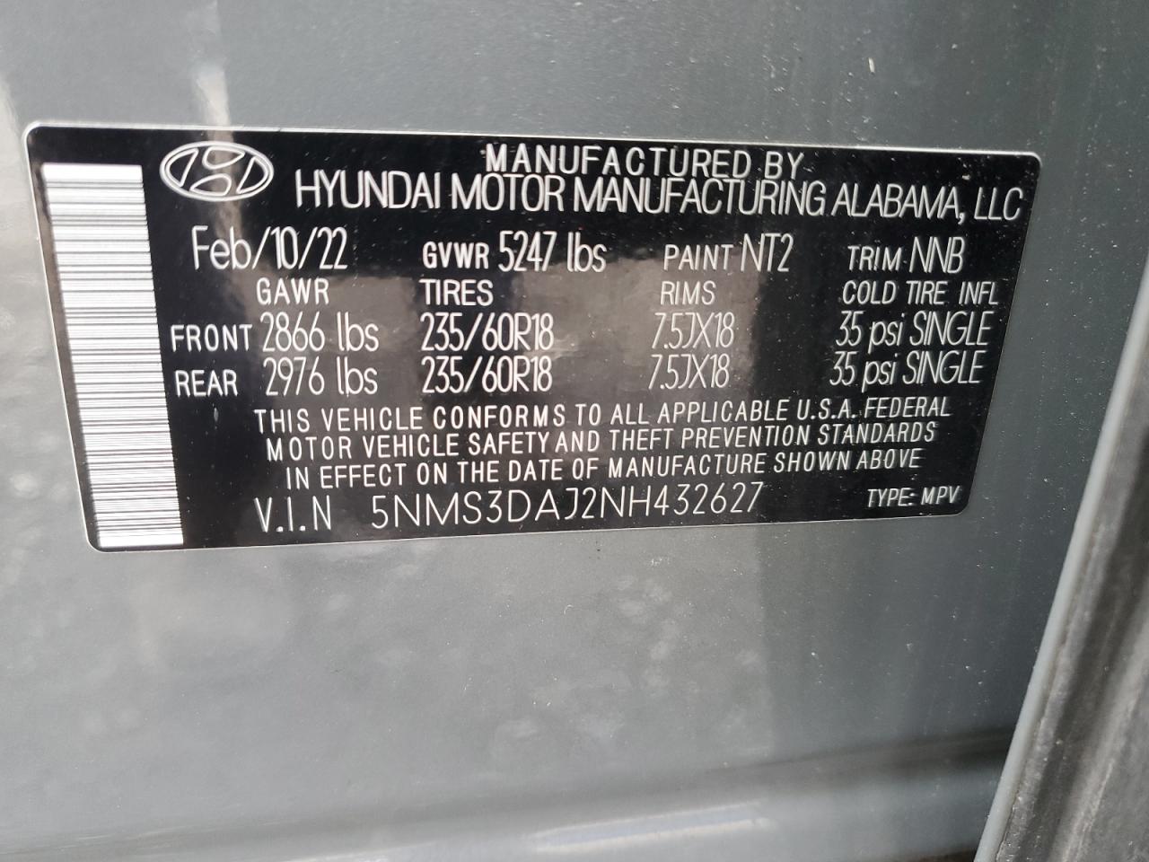 2022 HYUNDAI SANTA FE