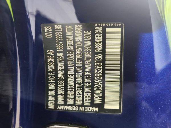 2024 PORSCHE 911 GT3, GT3 Touring Package — VINS