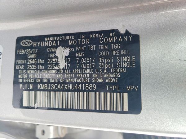 2017 HYUNDAI TUCSON
