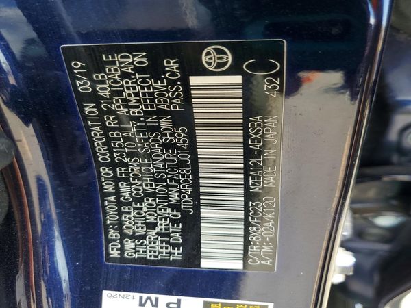 2020 TOYOTA COROLLA SE, CVT, w/Premium pkg