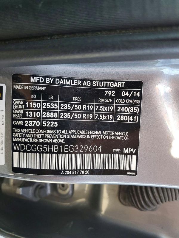 2014 MERCEDES-BENZ GLK GLK350