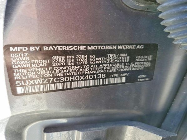 2017 BMW X3 sDrive28i